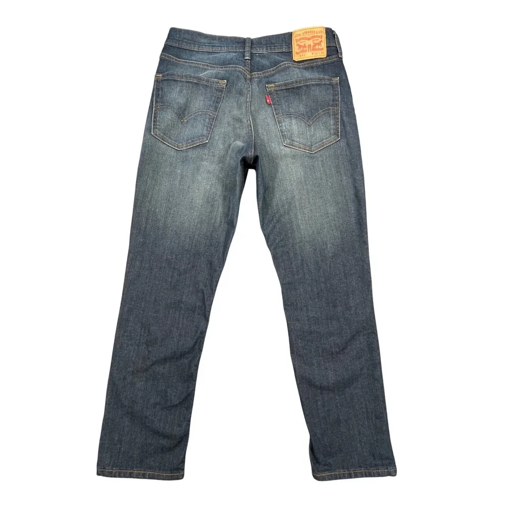 Levi's Blue 541 Athletic Taper Stretch Denim Jeans Mens 32x30
